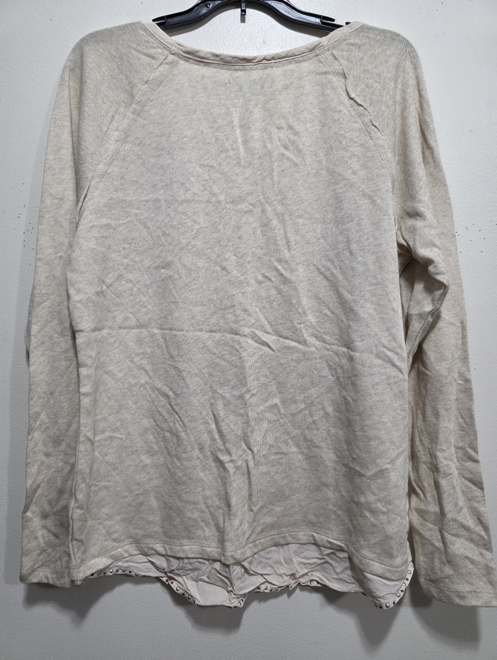 NWT! Maurices XL Cream Studded Rhinestone Embellished Layered Hem Top✨ - Picture 7 of 7